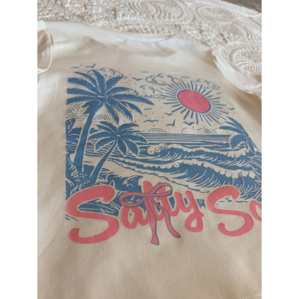 *4 for $20 Mix&Match" SHEIN Girls Graphic Tee Salty Beach Summer T-Shirt Size 5Y - Picture 6 of 6